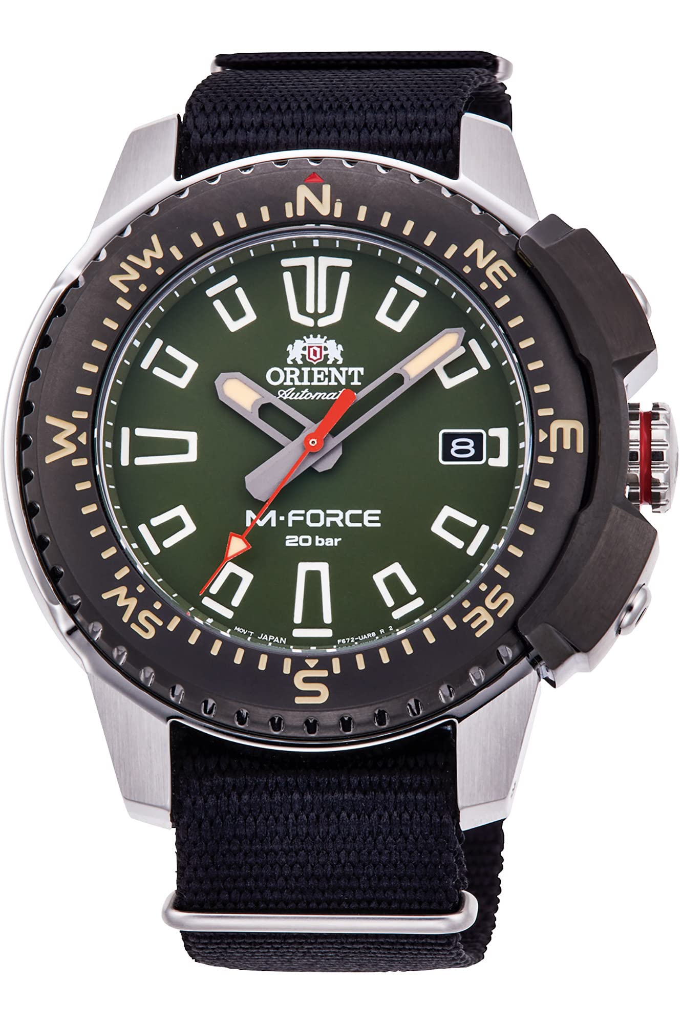 RA-AC0N03E10B Sport Automatic FABR Watch for Men, Black