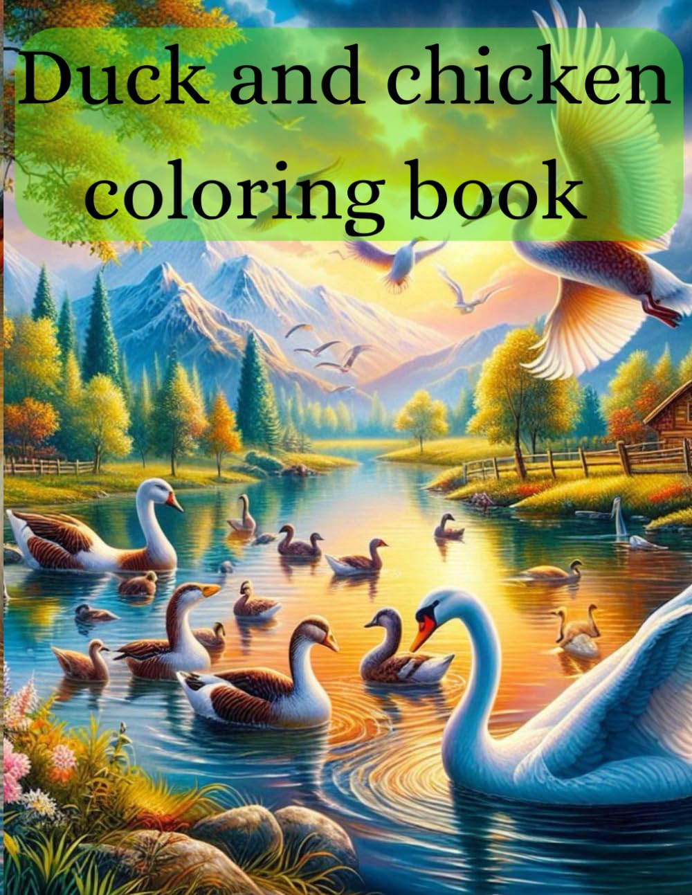 Ducks, Geese, Swans, and Chickens Coloring Book