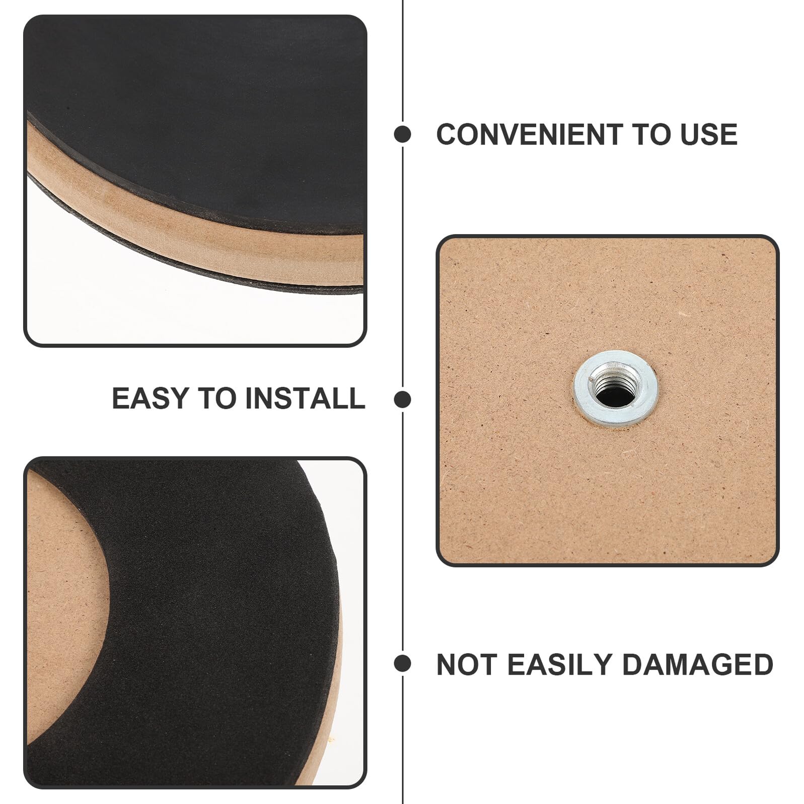 GARVALON Tamponi Smorzanti in Gomma Per Batteria 20,6 Cm, Pad Per Sordina Silenziatore Tamburo Riutilizzabile, Accessori Per Esercizi Musicali Senza Rumore