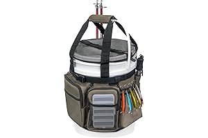 BOAT TOTE FISHING ORGANIZER - Bucket Organizer with Bucket Cover, Fishing Tackle...