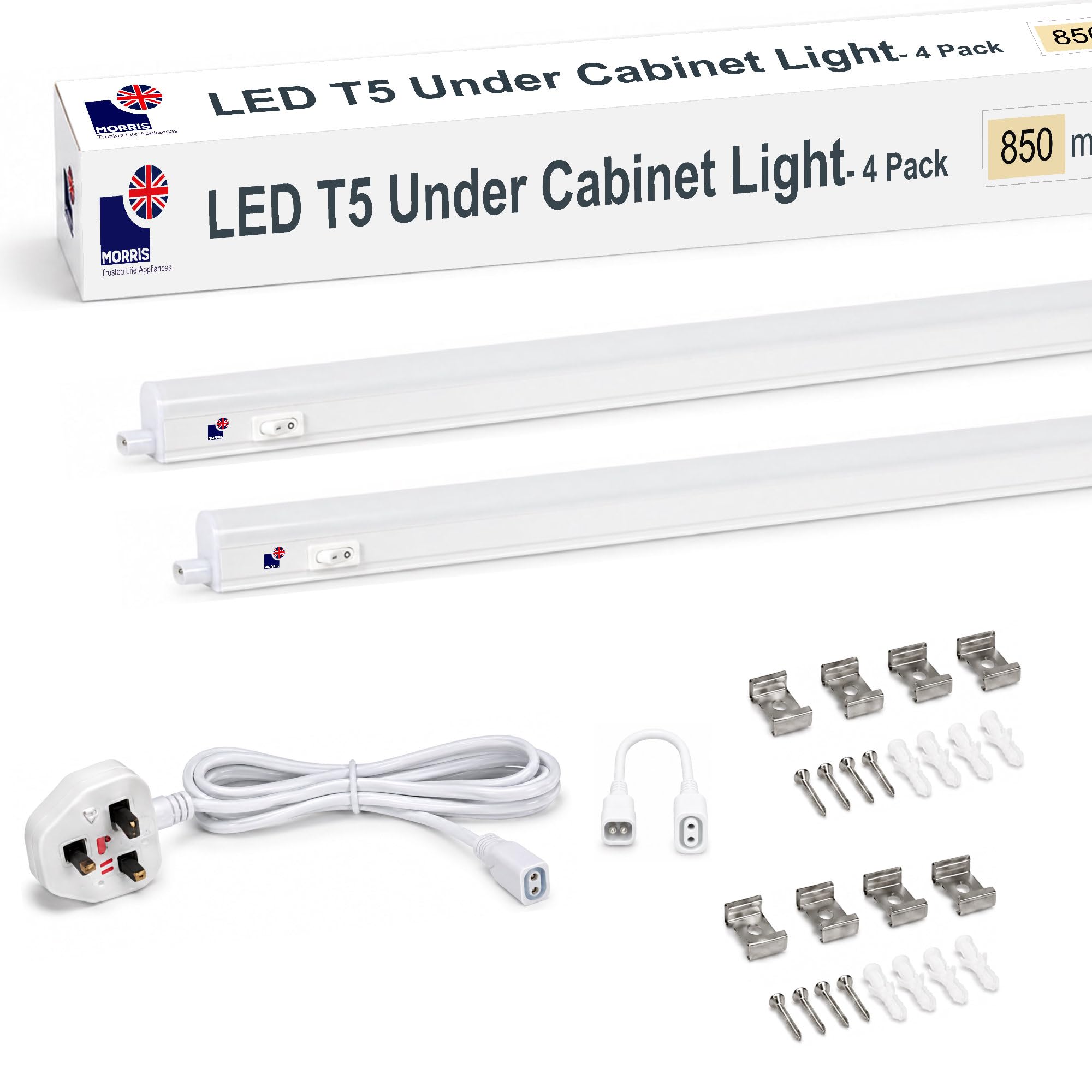 Morris LED Under Cabinet Kitchen Lighting Linkable - 6500K, 850mm โ image 1