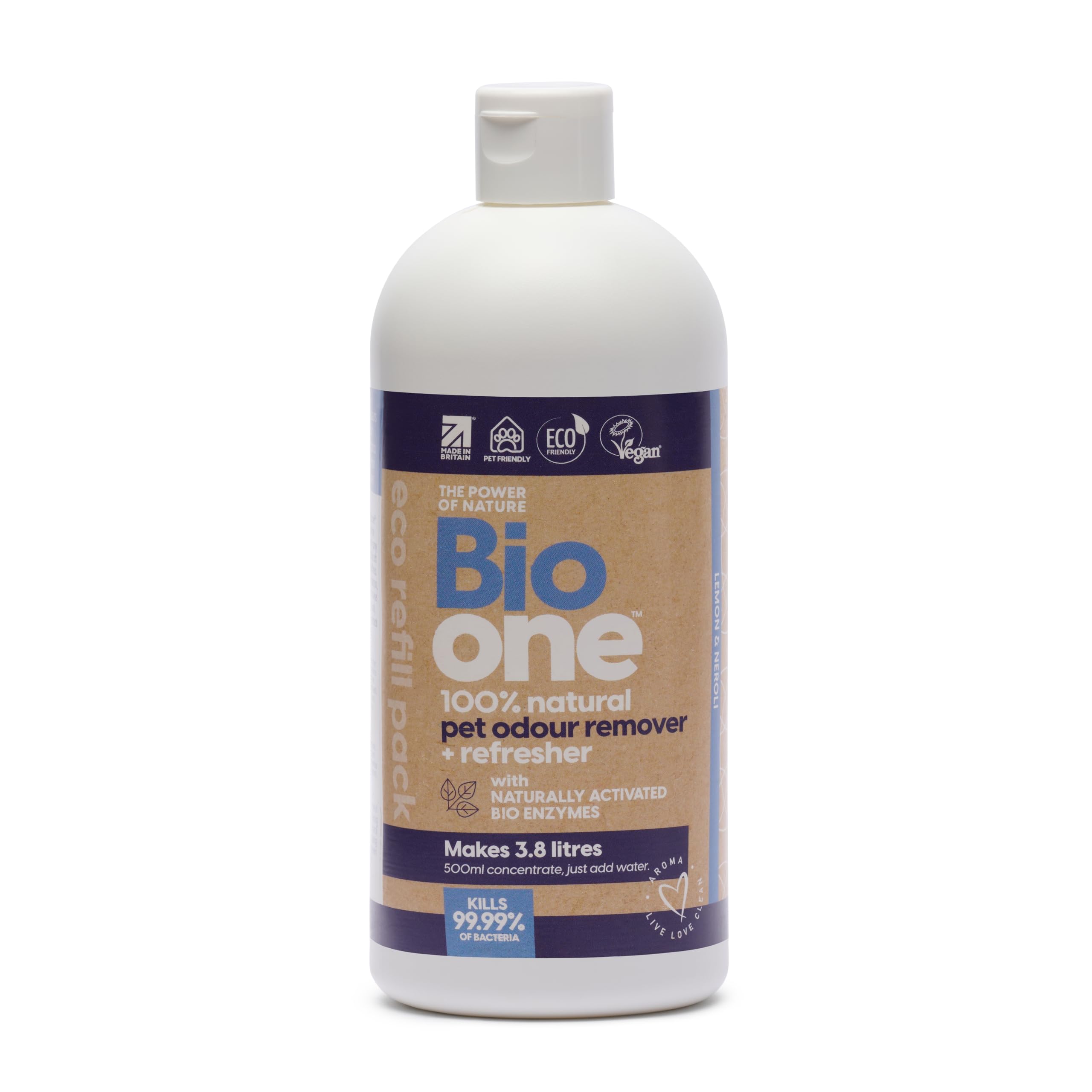 Bio one™ Pet Odour Remover | 500ml Eco Refill | Enzyme Cleaner | Remove Pet Odour