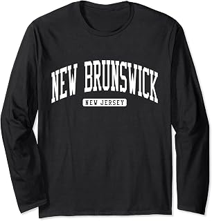 New Brunswick New Jersey NJ College University Style Long Sleeve T-Shirt