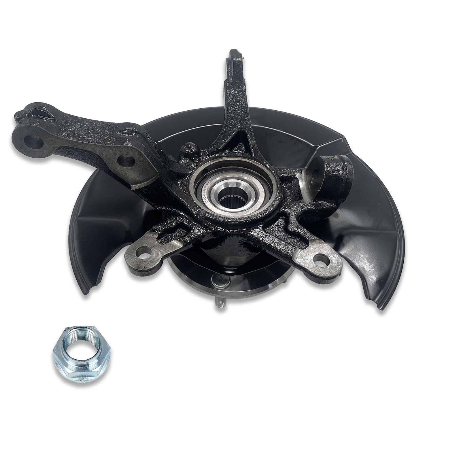 LK098 Front Right Wheel Hub Bearing Steering Knuckle Assembly Compatible with 2012 2013 2014 2015 2016 Honda Civic L4 1.8L Replace# 51211-TR3-Y00 51211TR3Y00 51211-TR0-A00 51211TR0A00 (Passenger Side)