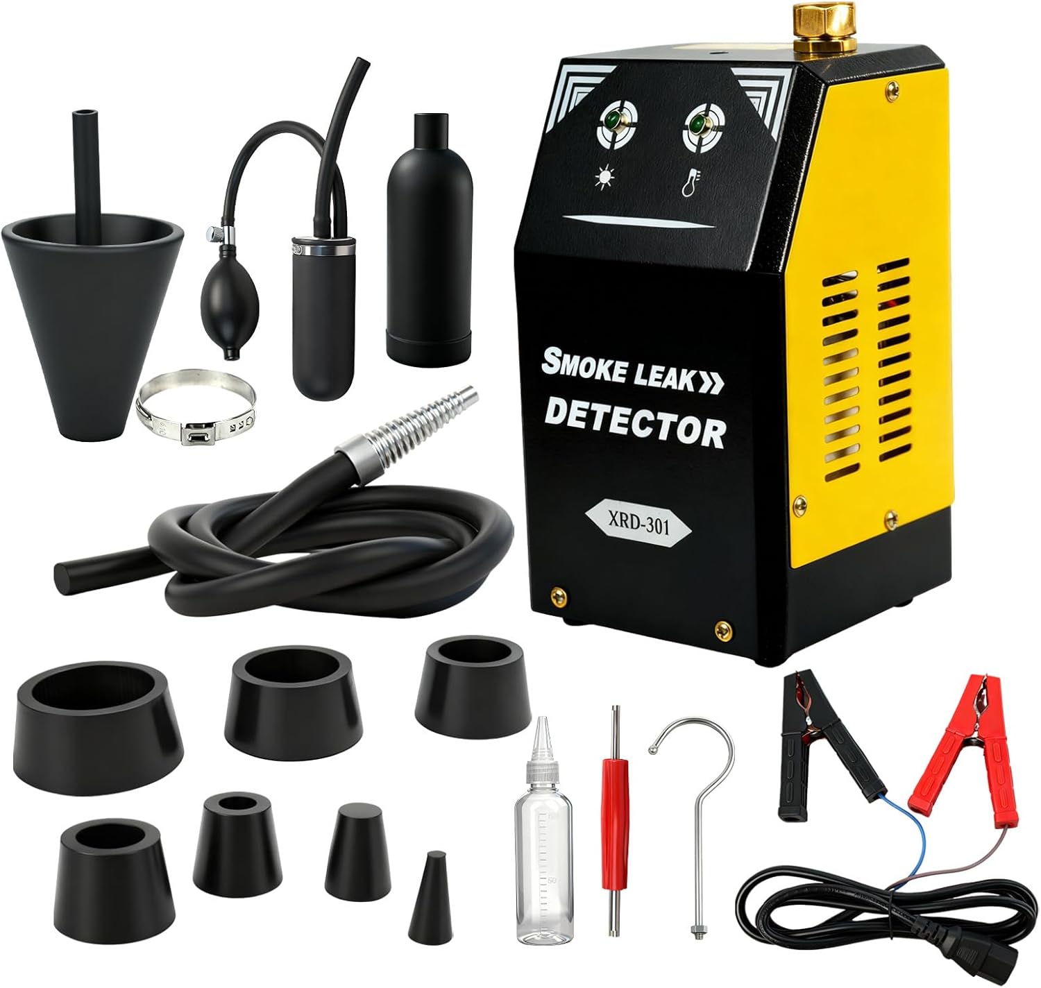 Automotive Smoke Machine with Built-in Air Pump-12V DC Smoke Machine for 12V Cars, Motorcycles, Trucks, Boats & ATVs