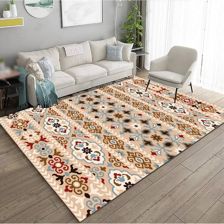 ペルシャ絨毯　玄関マット　インテリア　ラグ　マット　カーペット Amazon | 玄関マット 高級 ペルシャ絨毯 柄 室内 北欧