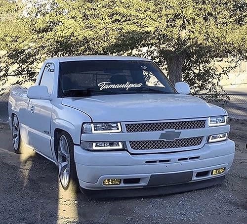 Miniatura 4 de Xpin Graphics Tamaulipas - Calcomanía de vinilo para parabrisas delanterotrasero, 23 pulgadas, automóvil, camión, SUV, MX (blanco), 23 x 5.4 pulgadas