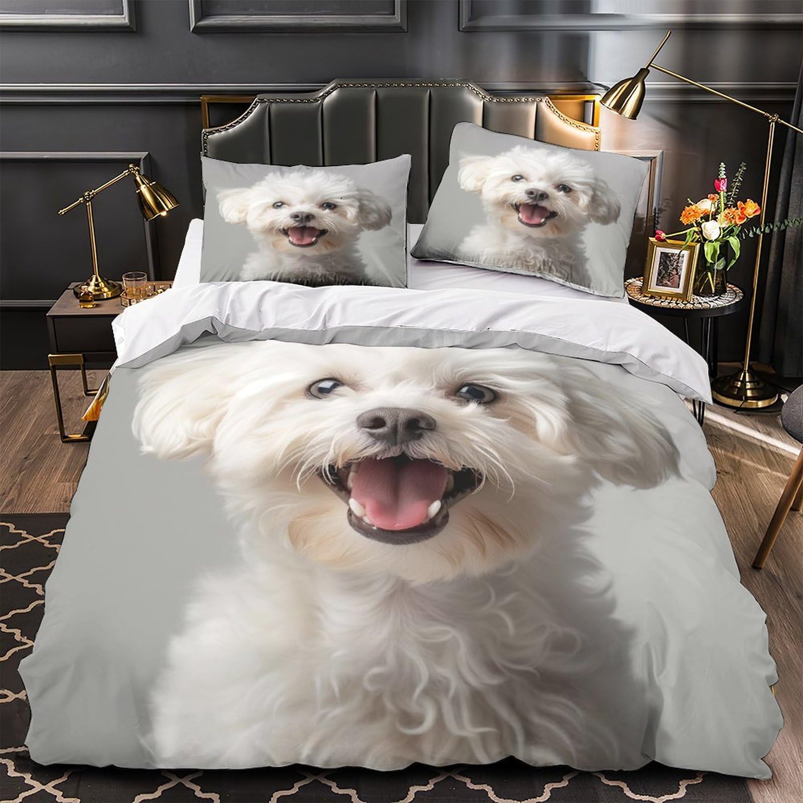 Parure de lit 220x240 avec fermeture éclair pour changer vos draps sans effort