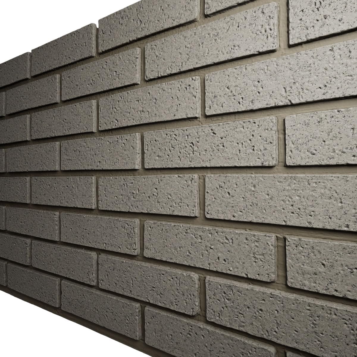 EverStone Traditional Faux Brick Panel, 44"W x 21 3/4"H x 3/4"D, Pewter Color