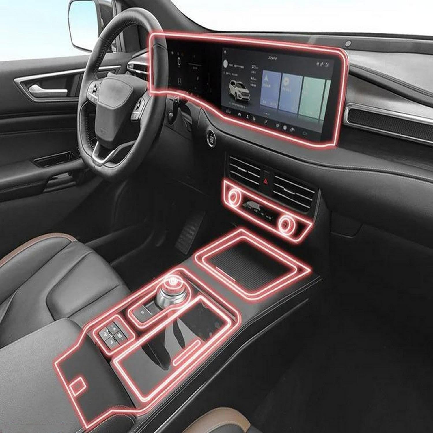 Film protection anti-rayures écran de navigation Ford Edge TPU