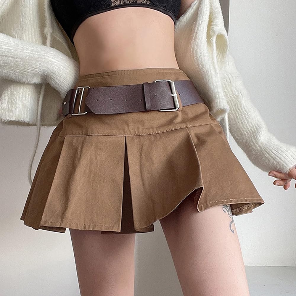 エムミーエメ Belt design pleats mini skirt M me eme／Belt design pleats mini skirt(eme10362) | All Item