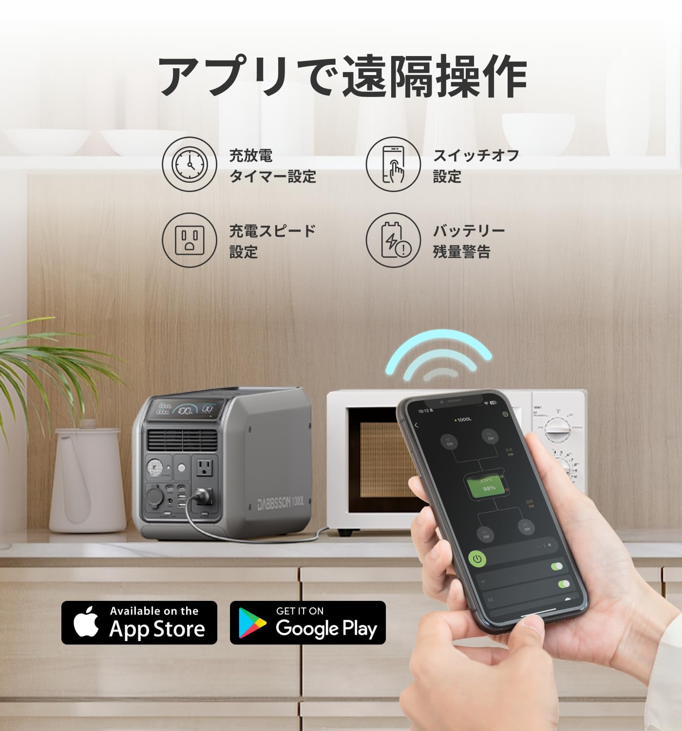 Amazon.co.jp: Dabbsson 1000L ポータブル電源と420W ソーラーパネル