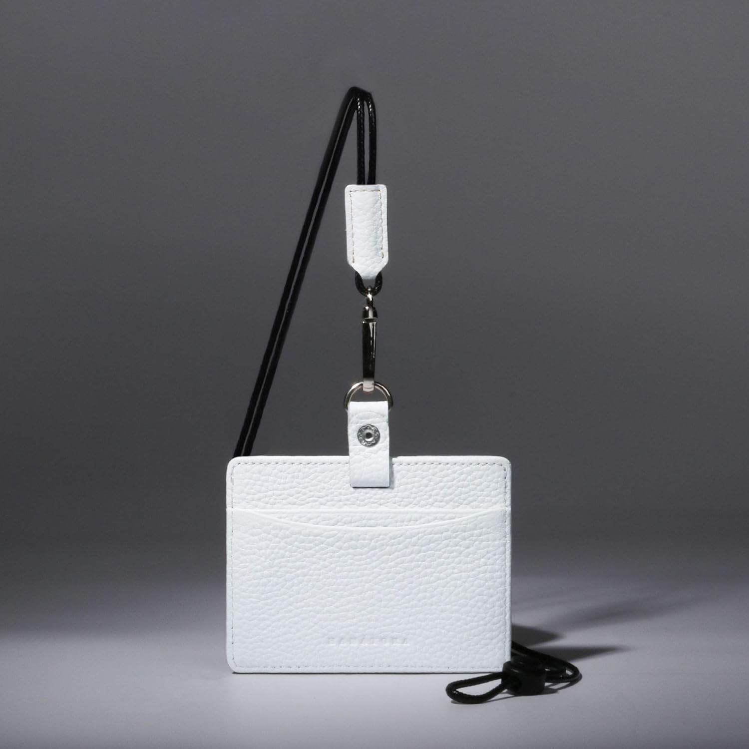 [HANATORA] 本革 IDカードホルダー IDカードケース パスケース 定期入れ カード入れ シュリンクカーフレザー ハンドメイド ギフトにも最適品 薄型 メンズ レディース ユニセックス Edel HCC04 白 ホワイト White