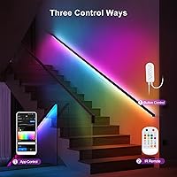 Vista 5 de 32.8ft Bluetooth RGB+IC COB Led Strip Light with App, Chasing COB Light Strip, Segmented Control, Music Sync, Color Changing Led Lights for Home