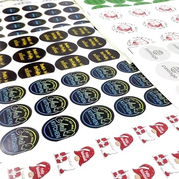 Custom 100-500 Stickers with Any Image Logo and Text. Personalized Labels for Business Logo, Thank You Notes (Circle, 1 Inch)