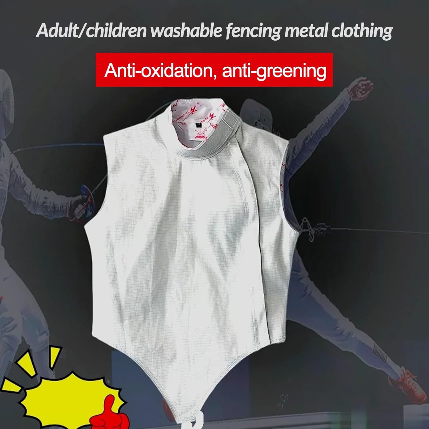 Fencing Clothing, Foil Metal Clothing, Washable, Children Adult Metallic Vest Fencing Uniform, Right Hand
