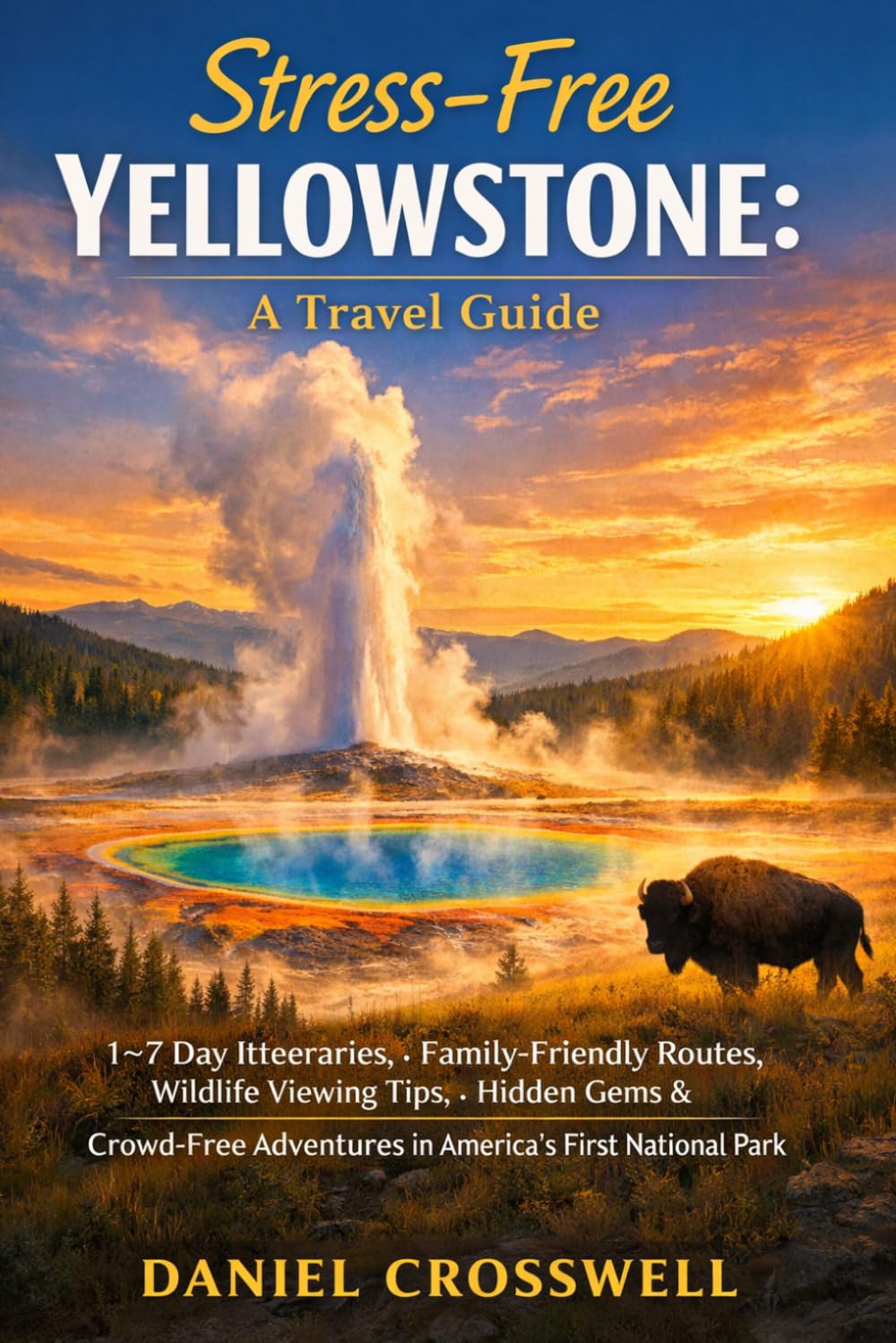 Stress-Free Yellowstone:: A Travel Guide 1–7 Day Itineraries, Family-Friendly Routes, Wildlife Viewing Tips, Hidden Gems & Crowd-Free Adventures in America’s First National Park