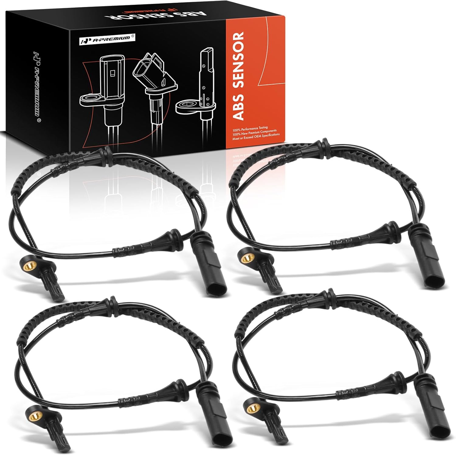 A-Premium 4PCS Front & Rear ABS Wheel Speed Sensor Compatible with BMW Models - G01 Series X3 2018-2020, G02 Series X4 2019-2020
