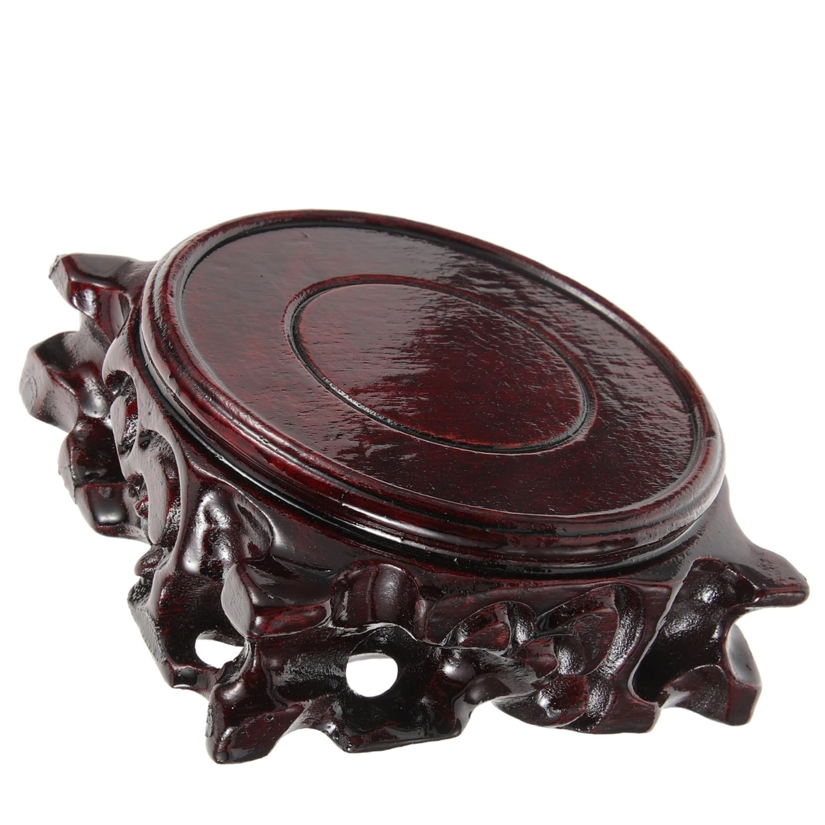 BESPORTBLE 3 Piezas Base de Madera Maciza Pedestal Madera peanas de Madera Base de Madera para exhibición Base para jarrón Soportes para Plantas Largo Pedestal de Buda Soporte para Tetera