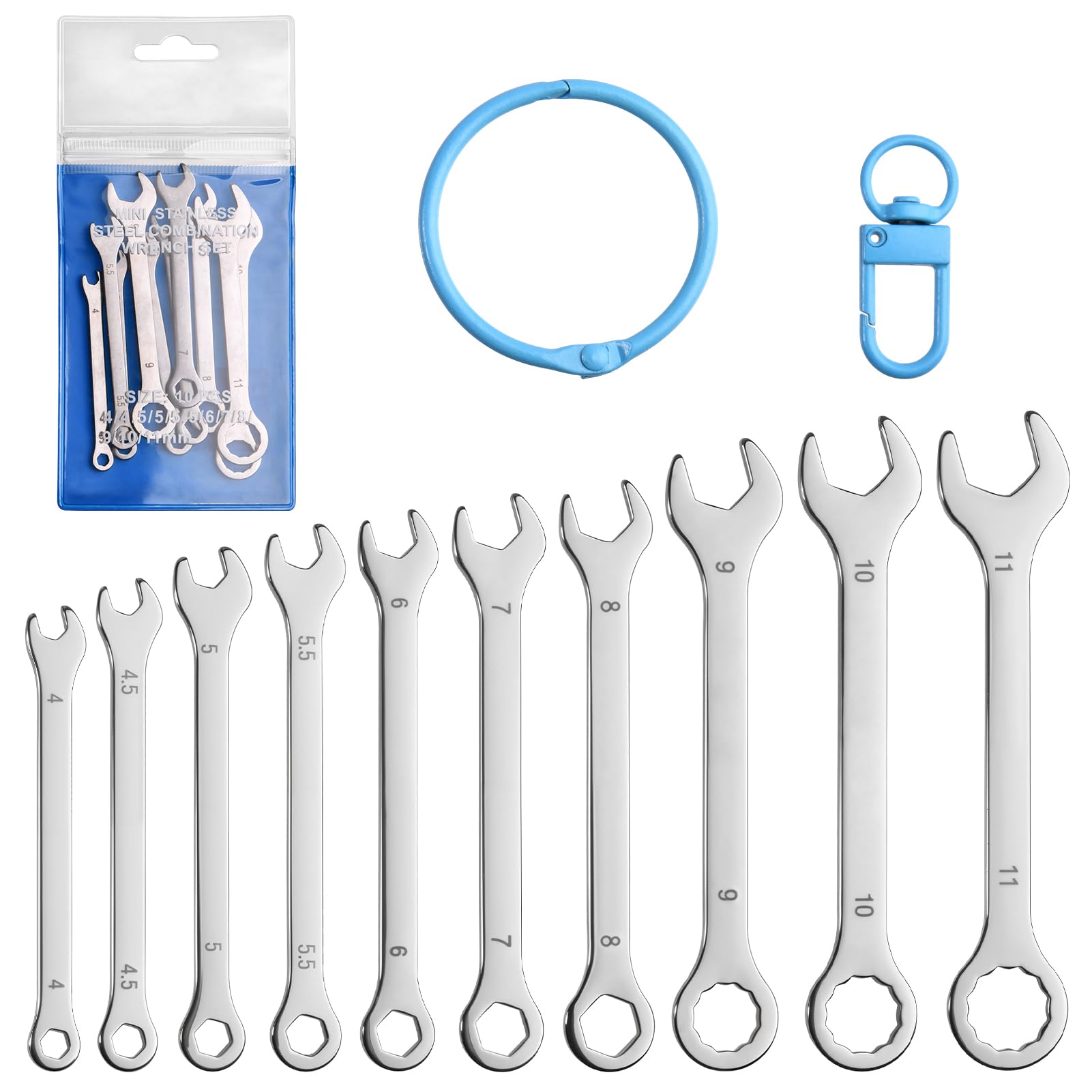 Mini Wrench Set - 10 Piece Metric Tool Set -8 Mini Wrench Set - 10 Piece Metric Tool Set -8