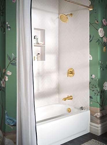 Miniatura 2 de Moen UTS3911BG Flara M-CORE - Kit de moldura de 1 mango, requiere válvula, oro cepillado