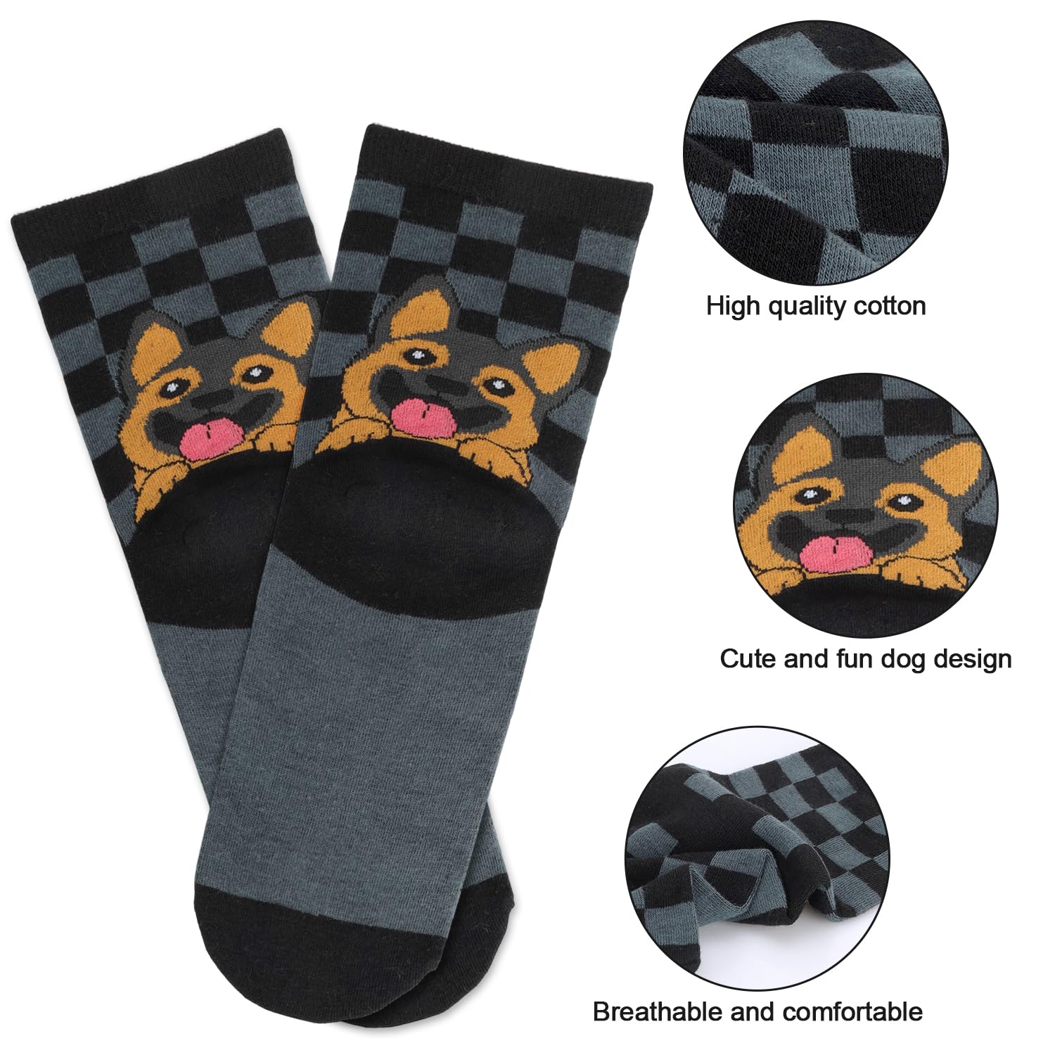 AGRIMONY Calzini Donna Calzini Divertenti Fantasia Gatto Cane Simpatici Multipack - Regali Natale Compleanno per Lei