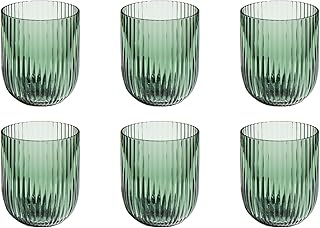 Mesa Premium Acrylic Drinkware Indoor/Outdoor, Stemless Wine, Sage Green, 16.2oz, Set of 6