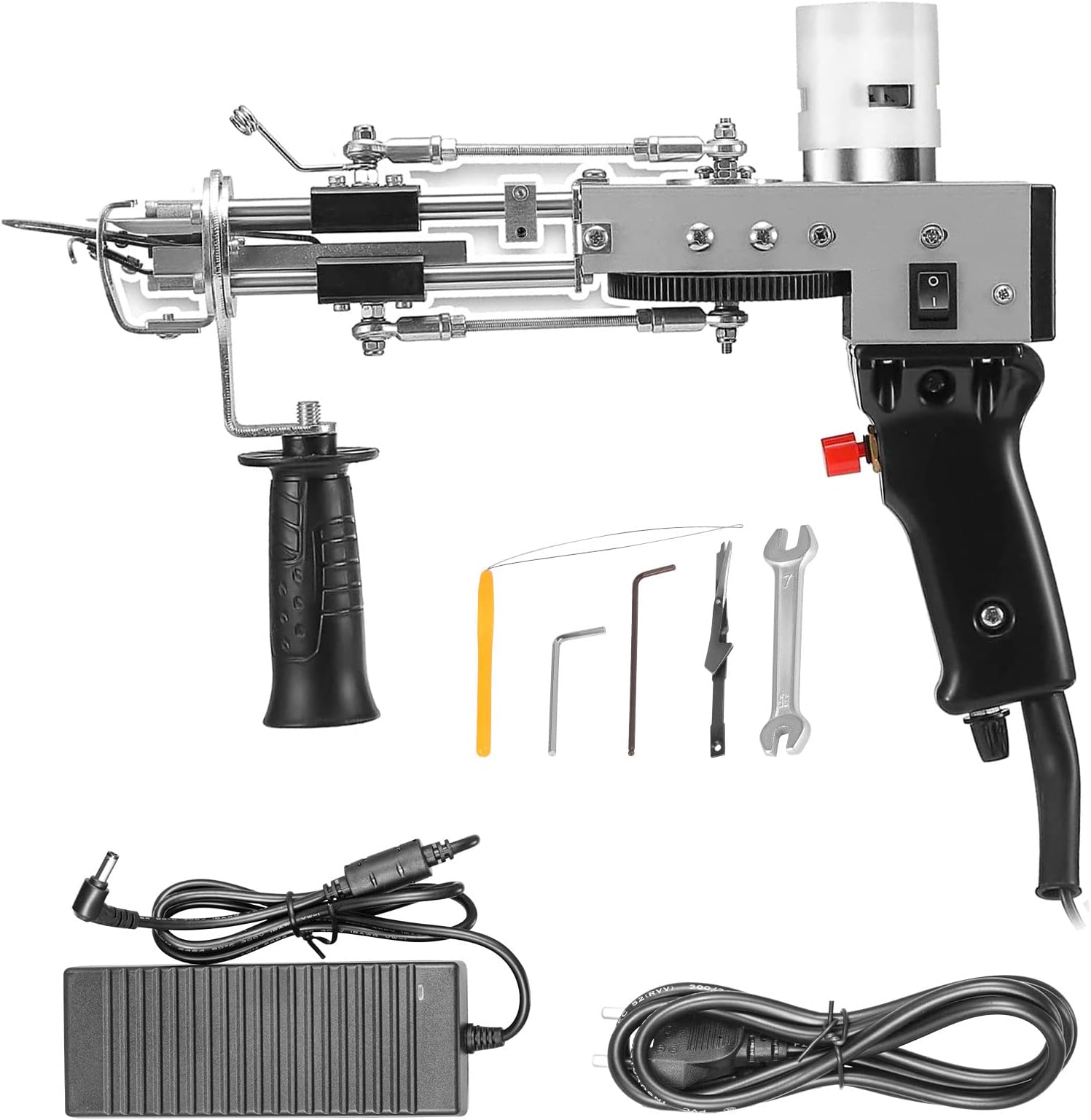 Cut Pile ElectricTufting Gun, Carpet Weaving Flocking Machine Set, Carpet Tufting Rug Gun,Industrial Embroidery Machine, DIY Efficient Hand-Held Knitting Machine (Cut Pile)110V
