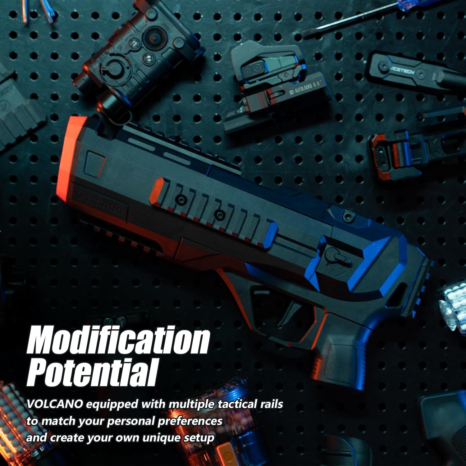 ACETECH Airsoft Tracer Unit Grenade Launcher Style 40mm Powerful LED Lighting Effect Glow in The Dark for ACEHIVE Green/Red 6mm BB (Volcano)