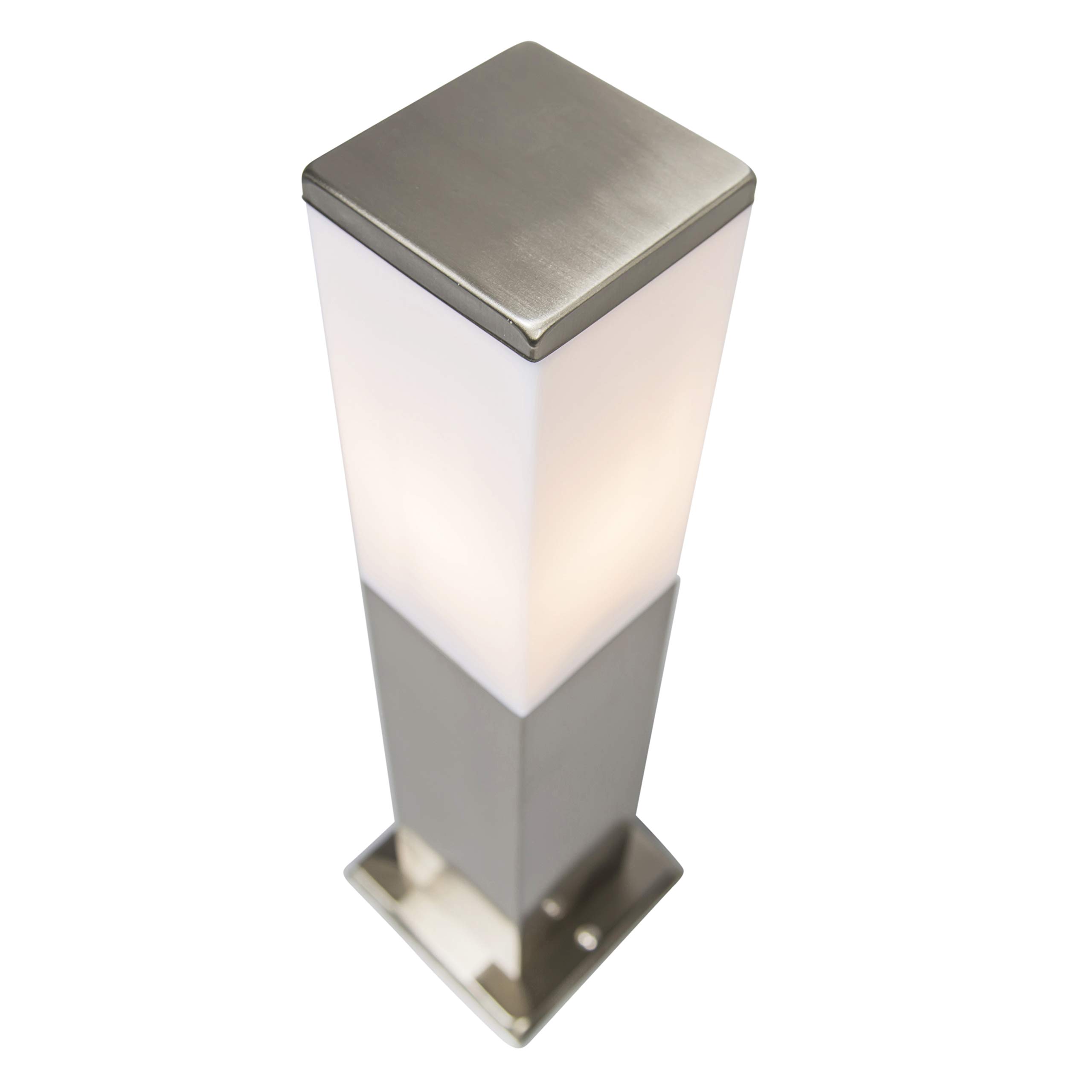 Qazqa malios - Palo da terrazza Moderno - 1 luce - L 80 mm - Acciaio - Design - Illuminazione esterna