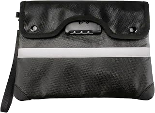 Fireproof File Bag,Borsa per Documenti Ignifuga,Borsello Ignifugo per Documenti,Contanti, Gioielli,Chiavi