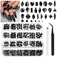 Vista 57 de 4 Boxes Emerald Green Rhinestones Glitters 24 Shapes K9 Glass Gems Stones Flatback Round Diamonds Crystals Nail Art Charms Supplies for Nails Faces