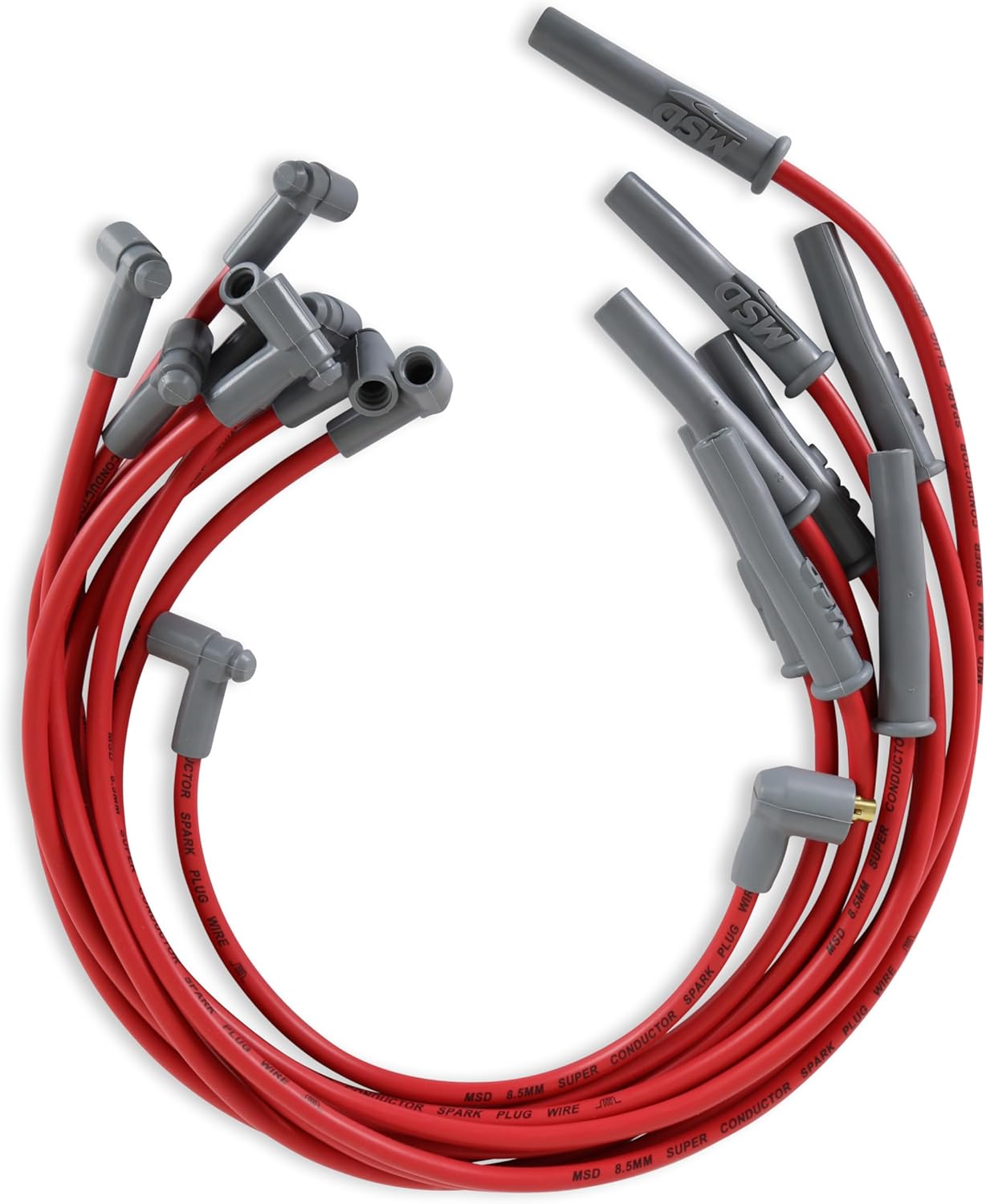 MSD 35399 Super Conductor Spark Plug Wire Set, Red
