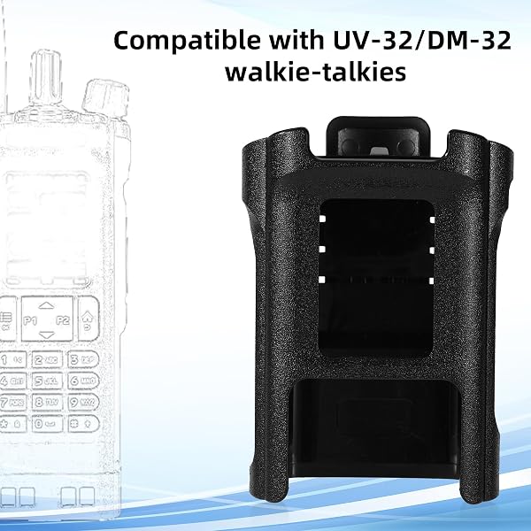 Radio Holster Case for Baofeng DM32/UV32, Walkie Talkie Belt Holder with Clip Duty Belt Accessories for Outdoor Camping Travel Storage - 3