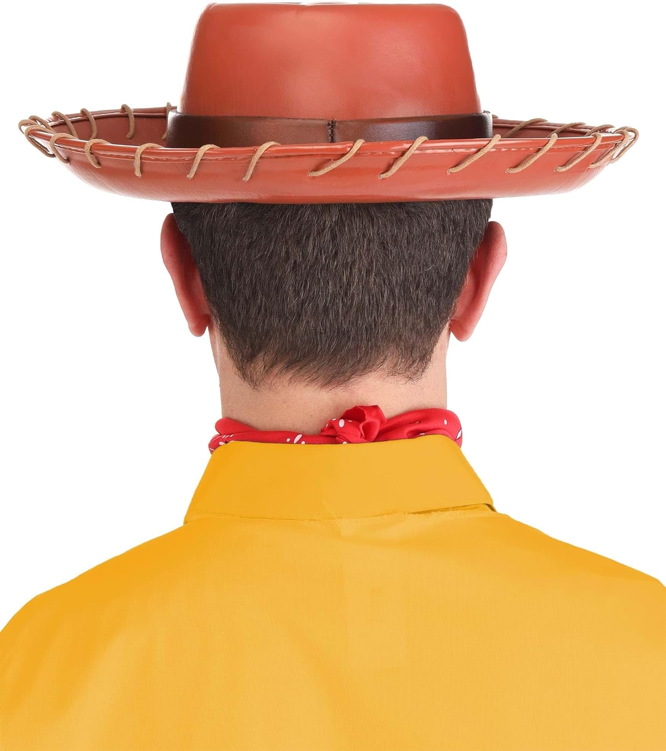 Disney Toy Story Premium Adult Woody Hat - PVC Cowboy Hat with Embroidered Details, One Size Fits Most
