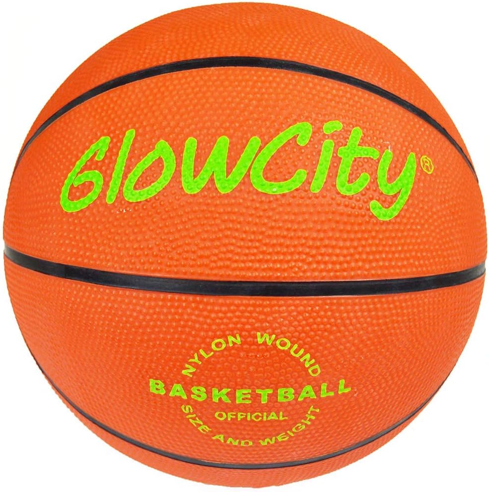 GlowCity LED Light-Up Basketball – Size 6, 28.5-inch, Official Size Women’s Basketball, Good for Pre-Teens Too – Impact Activated Glow-in-The-Dark, Nylon Wound Durability, Batteries Included : Sports & Outdoors