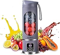 KUWEI Portable Blender USB-C Rechargeable 15oz Travel Juicer Cup - 12 Blades, Self-Cleaning, Leakproof Lid for Shakes & Smoothies, Purple