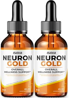 (2 Pack) Neuron Gold Drops, NeuronGold Liquid Supplement Neuropathy, Nutritional Support For Health, Relief Nerve Pain, Vitamins Stimulator, Regeneration for Memory Focus Concentration Clarity (4 oz)