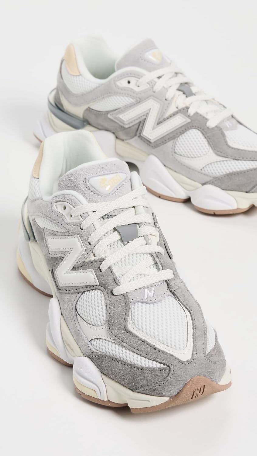 New Balance 9060 Sneakers, Grey/Beige, 12 US Women/10.5 US Men - Image 4
