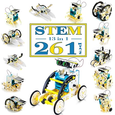 Amazon 工作キット 小学生 ロボット 組み立て 男の子 おもちゃ 11歳 知育玩具 8 14歳 13種類 ソーラー式 太陽光給電 太陽 ソーラー おもちゃ