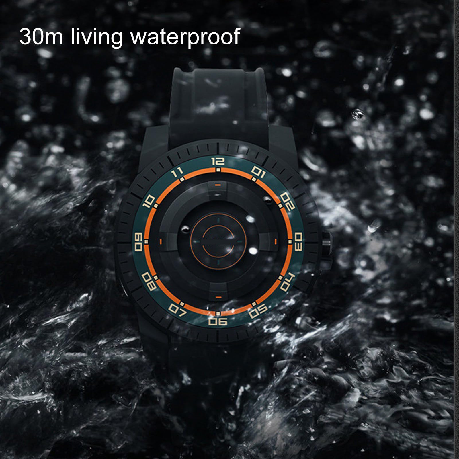 Orologio con Sospensione Magnetica, Orologio da Polso Al Quarzo Unisex Resistente All'acqua, Orologi Futuristici con Display del Tempo con Cuscinetti a Sfera, Orologi