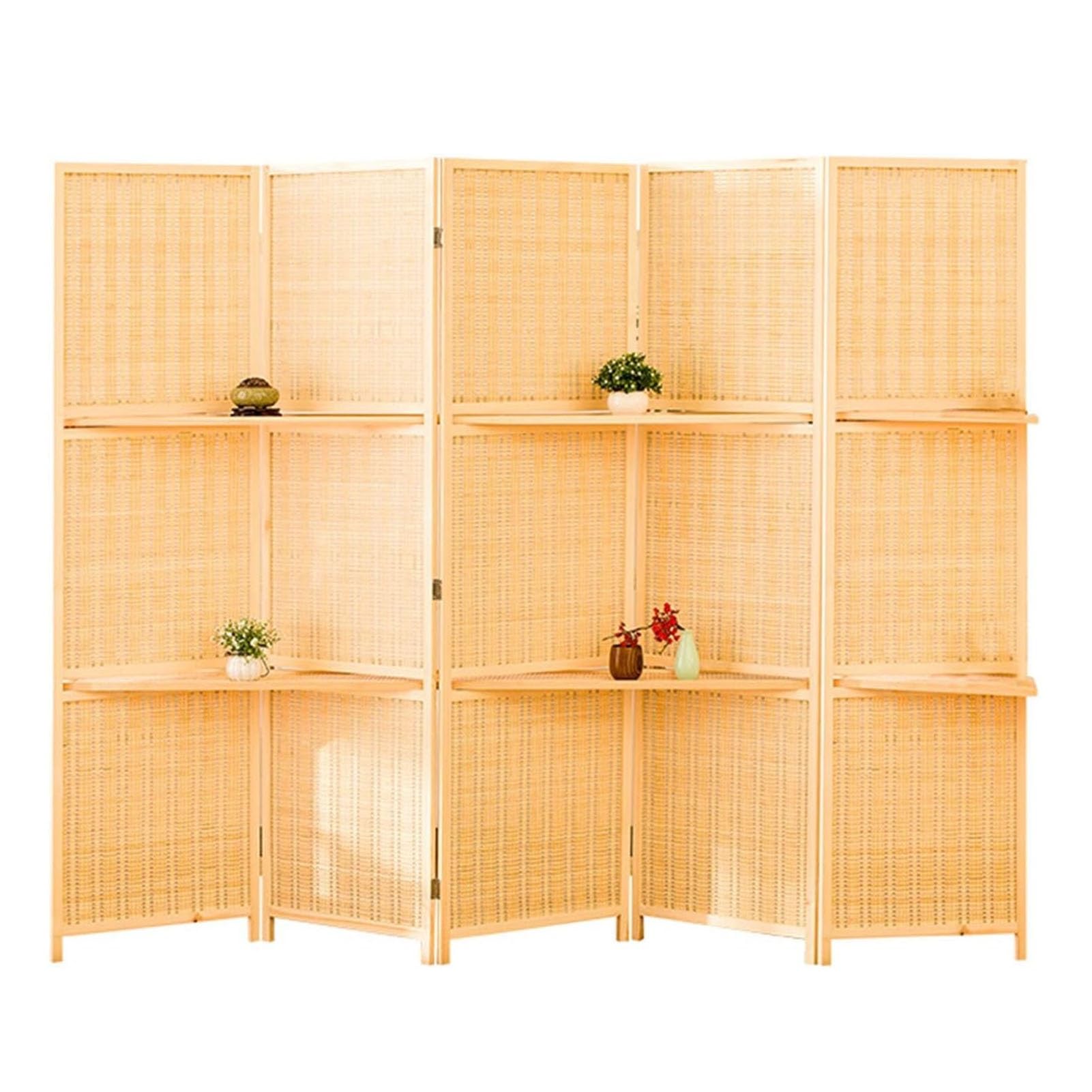 Paravent De Séparation Mural Pliable 3/4/5/6 Panneaux, Écran De Séparation Mural Portable Et Autonome for Séparateur De Pièce avec Présentoir for Café/Salon De Thé/Restaurant (Size : W50xH170/5 Panel