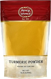 Turmeric Powder 5 Pound Bulk Bag - Indian Turmeric Root Ground (Haldi) -...