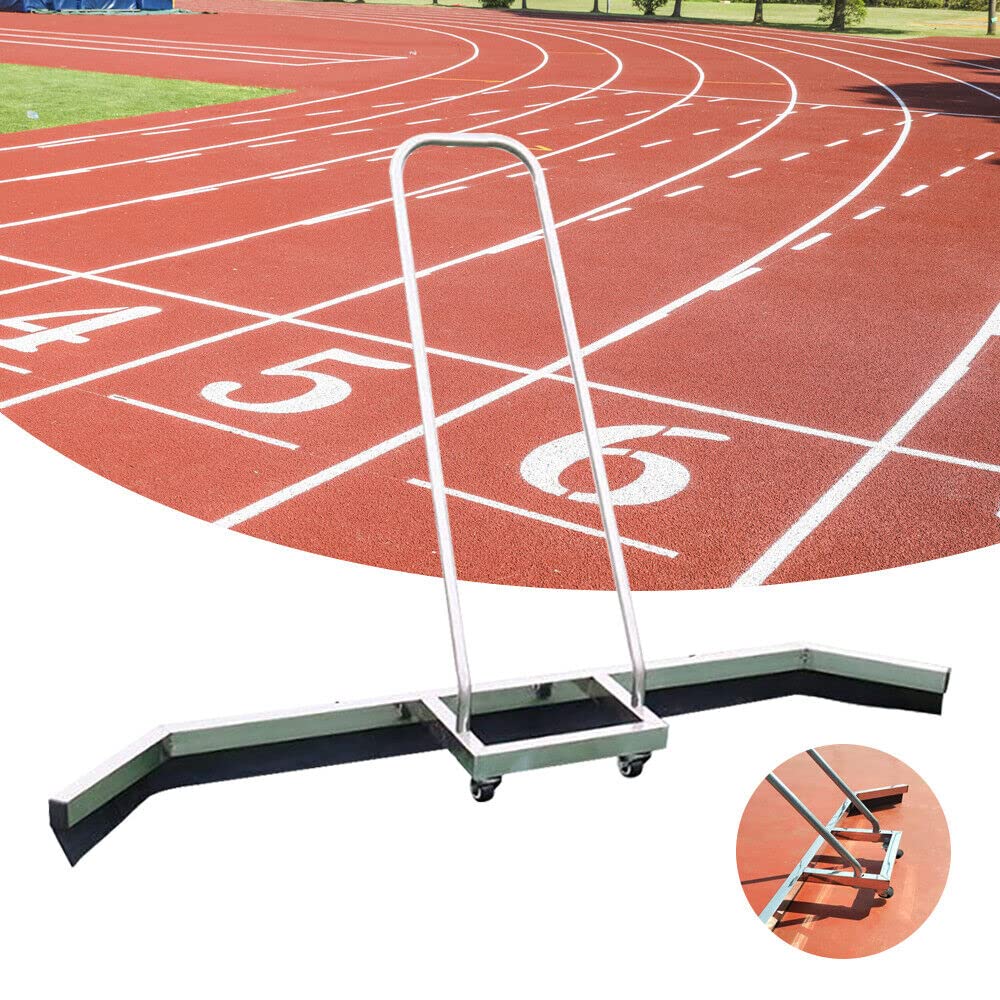Stainless Steel Tennisplatz Abzieher Wasserschieber Tennisplatzabstreifer Besen Tennis Court Squeegee Water Remover hochelastischer Gummistreifen silbrig