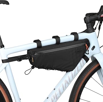 Rhinowalk Waterproof Bike Triangle Frame Bag 2.9L with Pump Holder Black