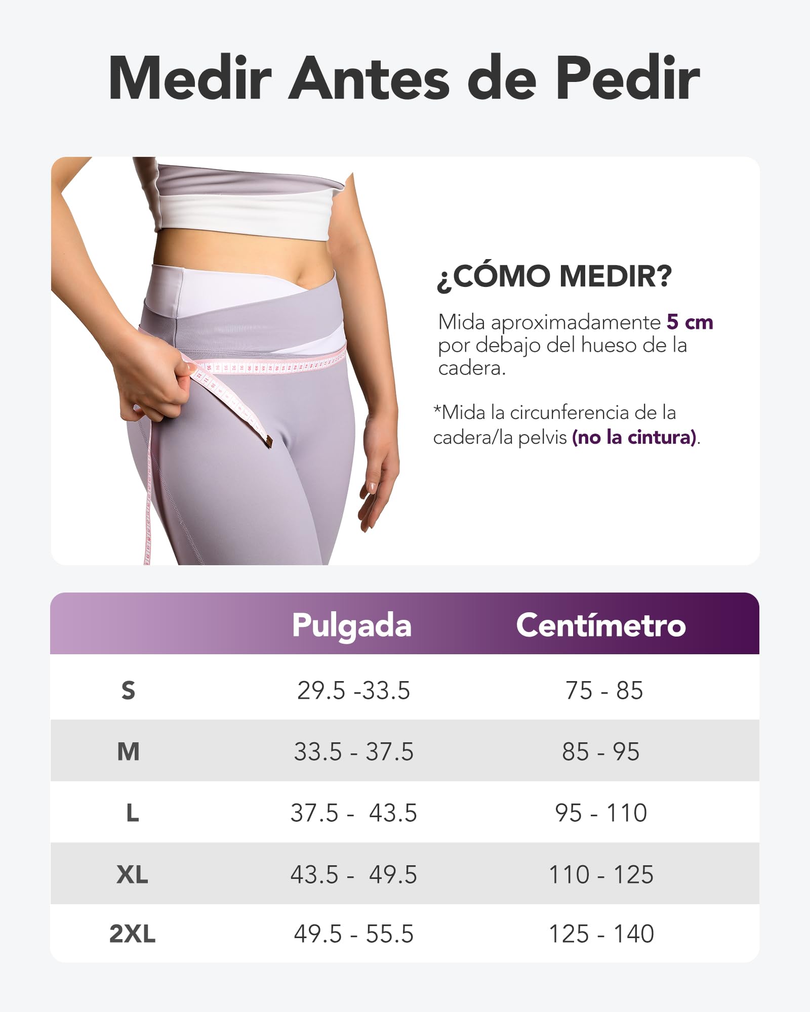 Fitomo Cinturón de Cadera con Soportes, Faja Lumbar Mujer, Alivia el Dolor de Espalda, Pierna, Ciática, Pélvica, Disfunción de la Articulación Sacroilíaca, Corrector Pélvico, Antideslizante