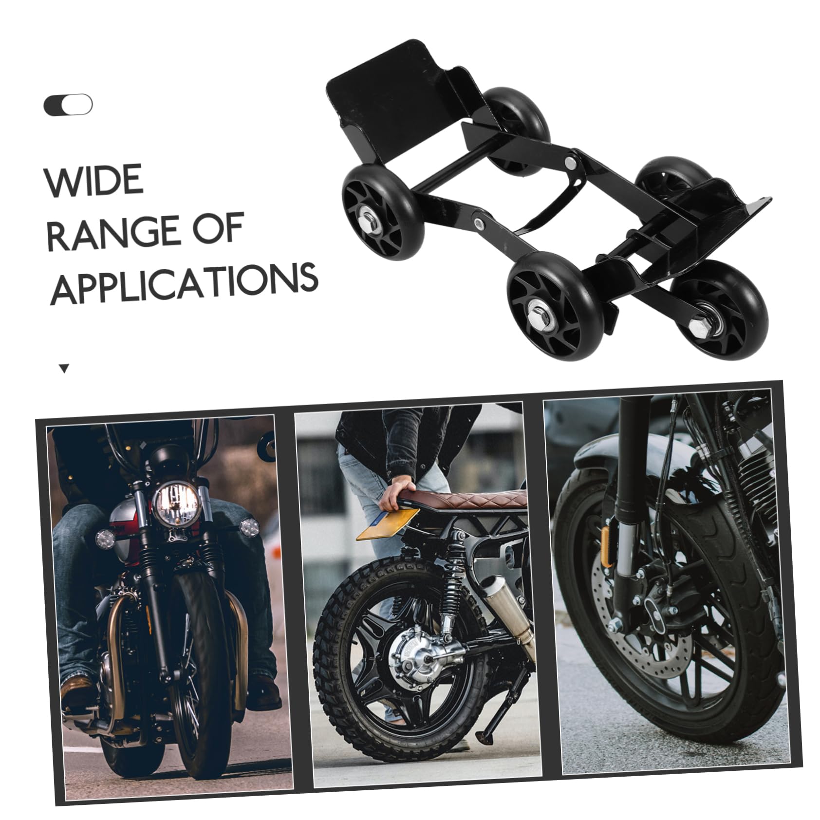 MAGICLULU Notfall Reifenroller Motorrad Und Elektrodreirad Robuster Metall Und Kunststoffwagen Transporthilfe Bei Reifenpanne Universell Sichere Fahrhilfe