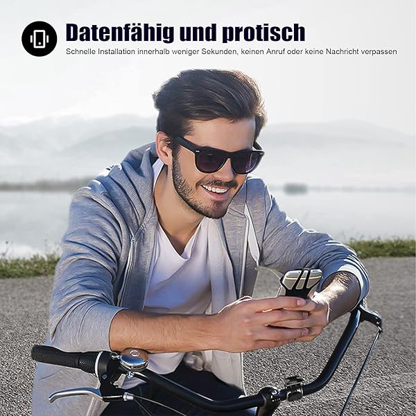 Die Deerfun Universal Handyhalterung bietet flexible Montage und einfache Bedienung für Smartphones auf dem Fahrrad.