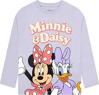 Tee Shirt Enfant Manches Longues, t Shirt Fille Minnie Mouse et Daisy Duck, Vetement Fille