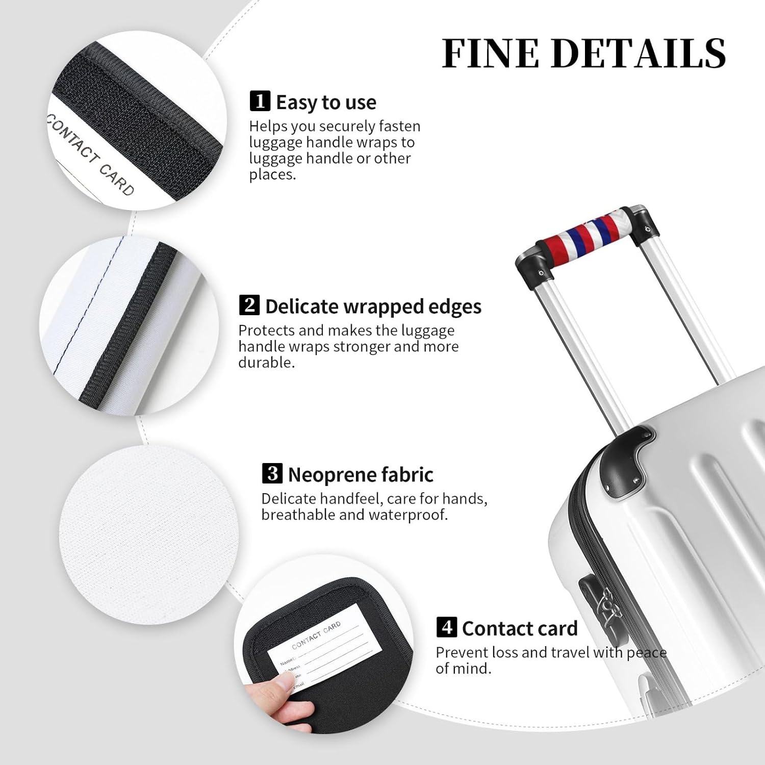 Flag of Hawaii American Print 2 Pack Luggage Handle Wrap for Suitcase, Comfort Soft Handle Covers, Luggage Accessories